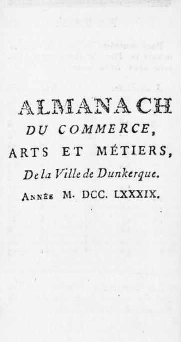 Almanach du commerce, des arts et métiers des villes de Lille, Douay et Dunkerque