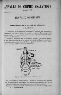 Annales de chimie analytique et de chimie appliquée et Revue de chimie analytique réunies (1919-1941)
