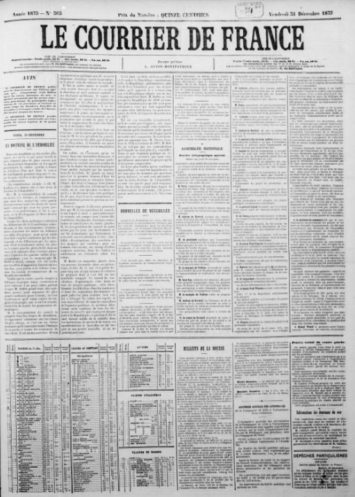 Le Courrier de France (1874-1877)