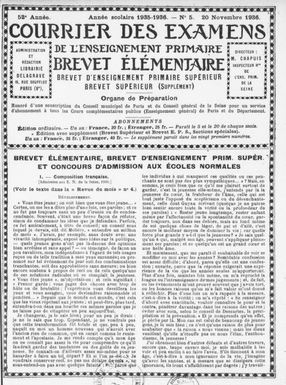 Courrier des Examens (1886-)
