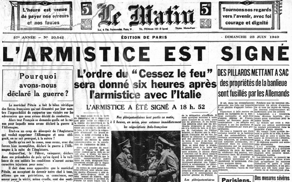 22 juin 1940 : armistice entre le IIIe Reich et la France | RetroNews - Le site de presse de la BnF