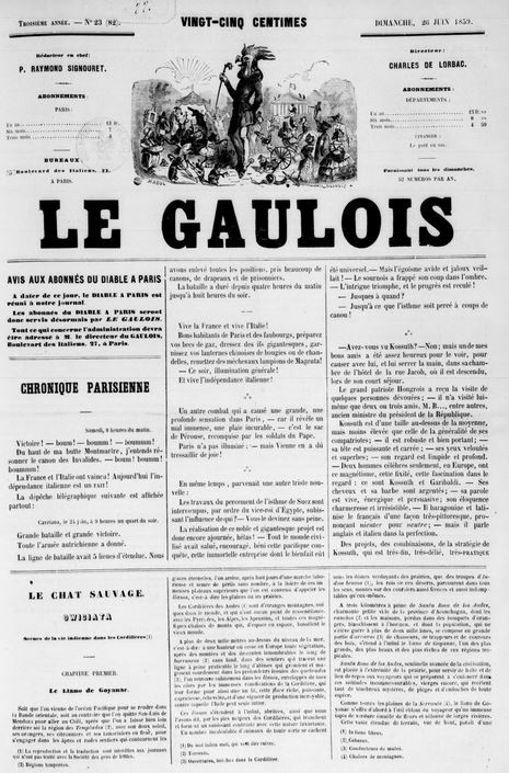 Le Gaulois 1857-1861