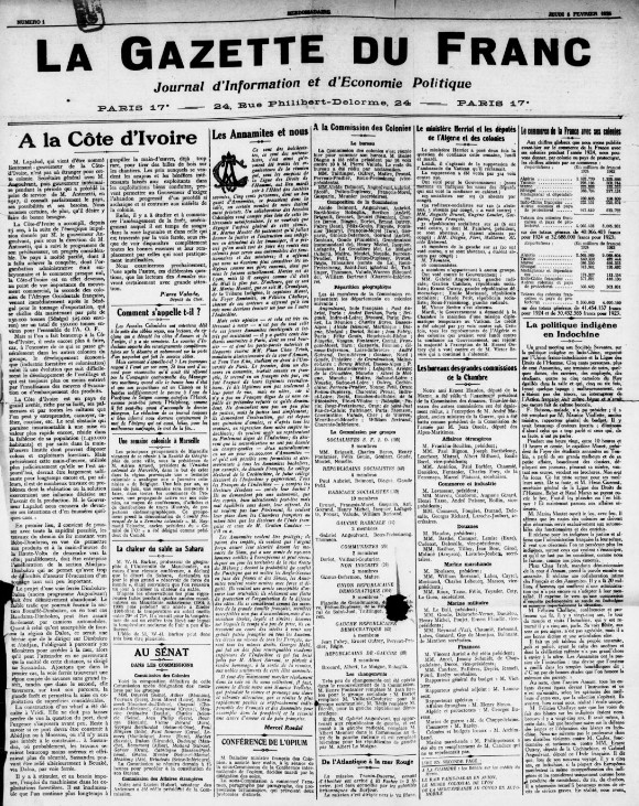 La Gazette du franc (1925-1931)