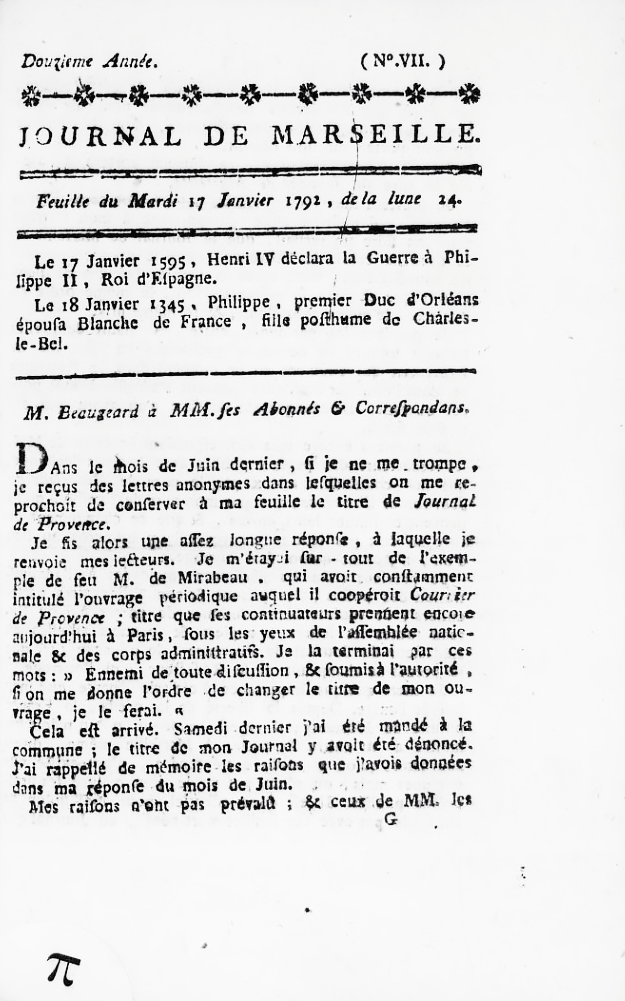 Journal de Marseille (1792-1797)