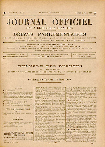 Journal officiel de la République française (1881-1940)