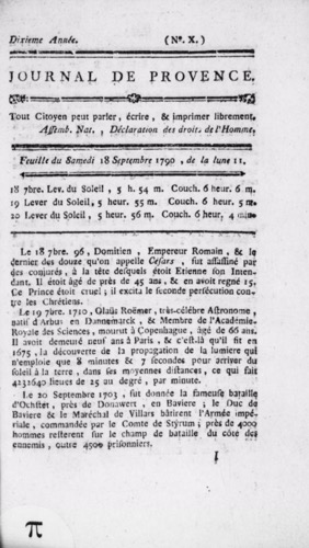Journal de Provence (1781-1792)