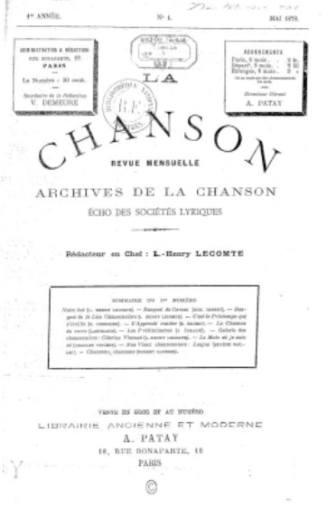 La Chanson (1878-1881)