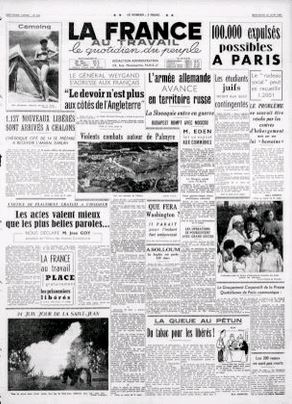 La France au travail (1940-1941)