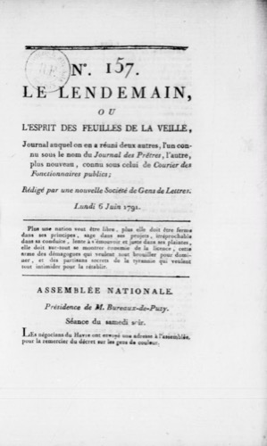 Le Lendemain (1790-1791)