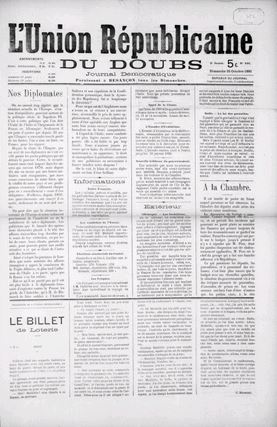 L'Union républicaine du Doubs (1890-1893)