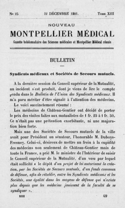 Nouveau Montpellier médical (1892-1901)