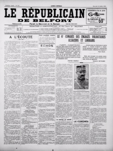 Le Républicain de Belfort (1926-1935)