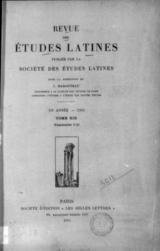 Revue des études latines (1923-1986)