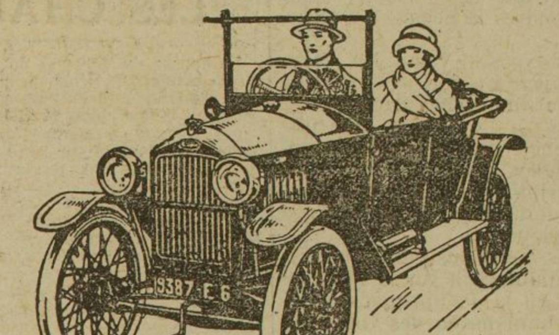 Publicité pour la « Quadrilette » de Peugeot parue en 1922 dans Le Petit Journal - source : RetroNews-BnF