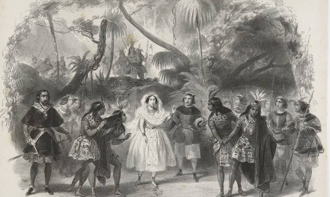 Estampe pour « La Perle du Brésil », pièce de théâtre, 1851 - source : Gallica-BnF
