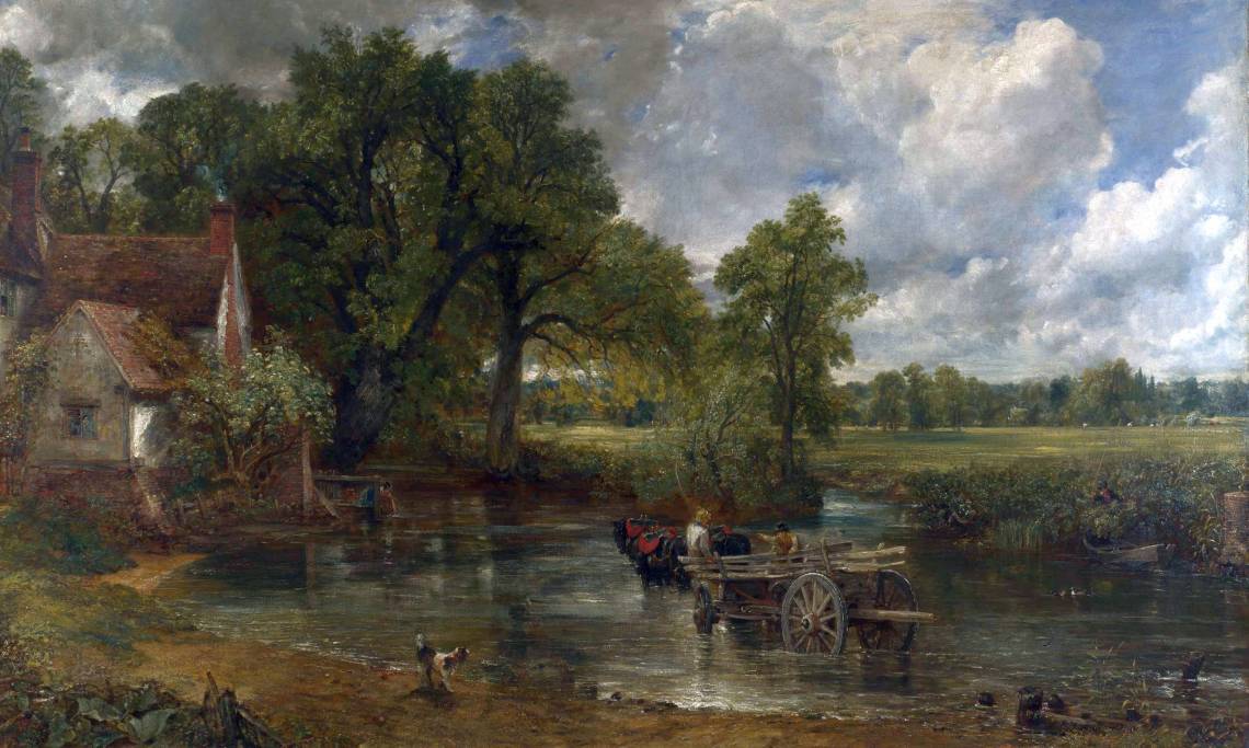 « La charrette de foin », peinture de John Constable achevée en 1821 et présentée au Salon de Paris en 1824 - source : National Gallery-WikiCommons