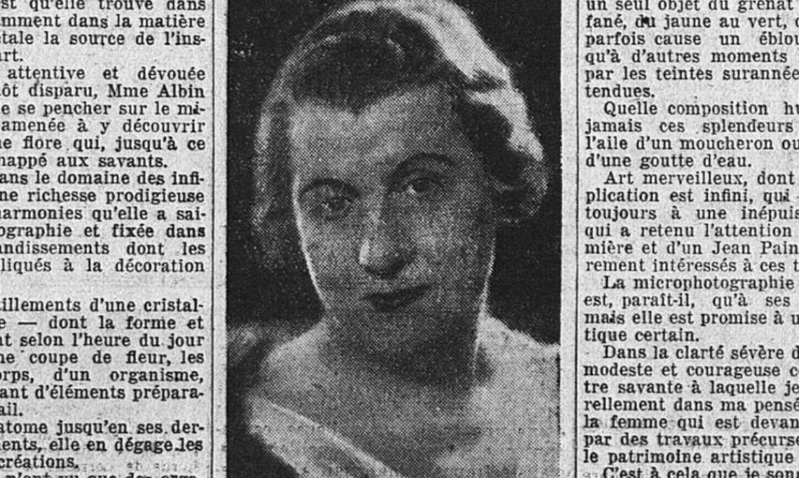Laure Abin Guillot photographiée dans L'Intransigeant, juillet 1933 - source : RetroNews-BnF