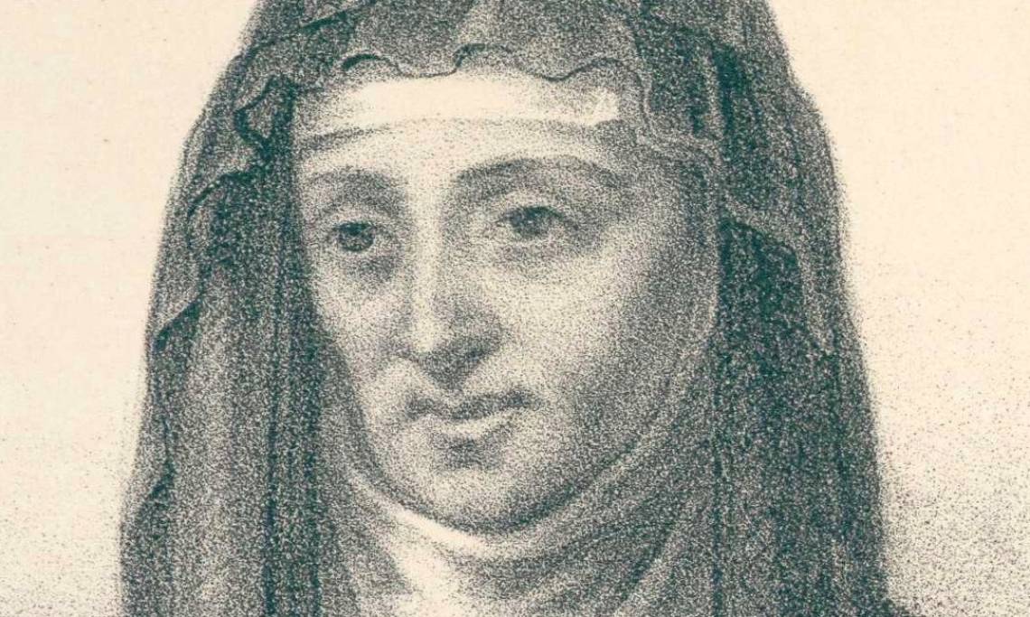 Marguerite de Constantinople, comtesse de Flandre, in « Histoire de l'abbaye de Flines » - source : Université de Lille-WikiCommons