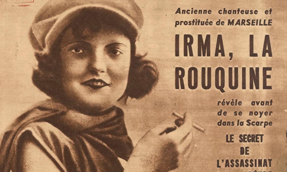 Les terribles confessions d'« Irma la rouquine », Une de Qui ?, 1948 - source : RetroNews-BnF
