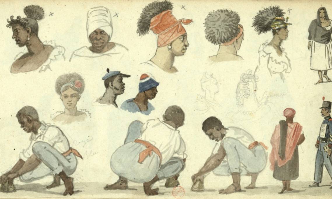 Illustrations parues dans le recueil « Costumes du Brésil », Jean-Baptiste Debret, 1820 - source : Gallica-BnF