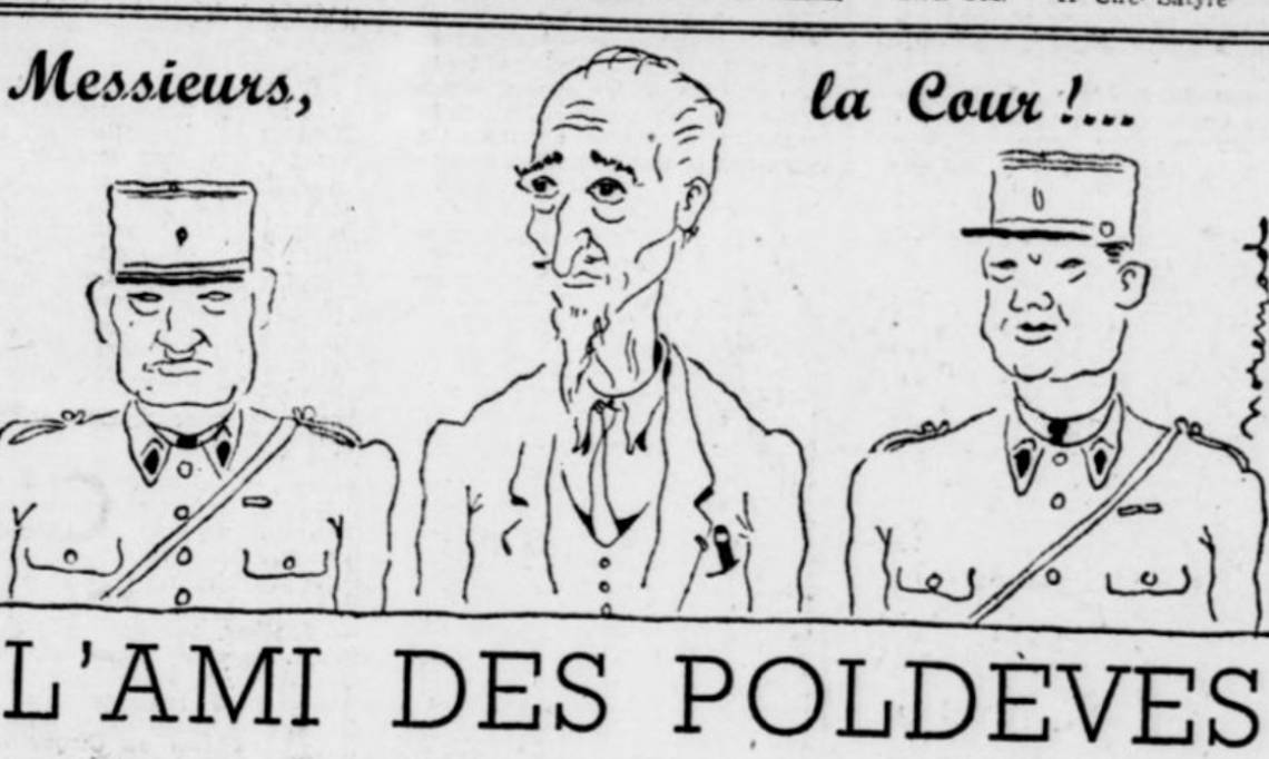 « L'ami des Poldèves », réutilisation a posteriori du terme dans un article sur un autre sujet, Gavroche, 1946 - source : RetroNews-BnF