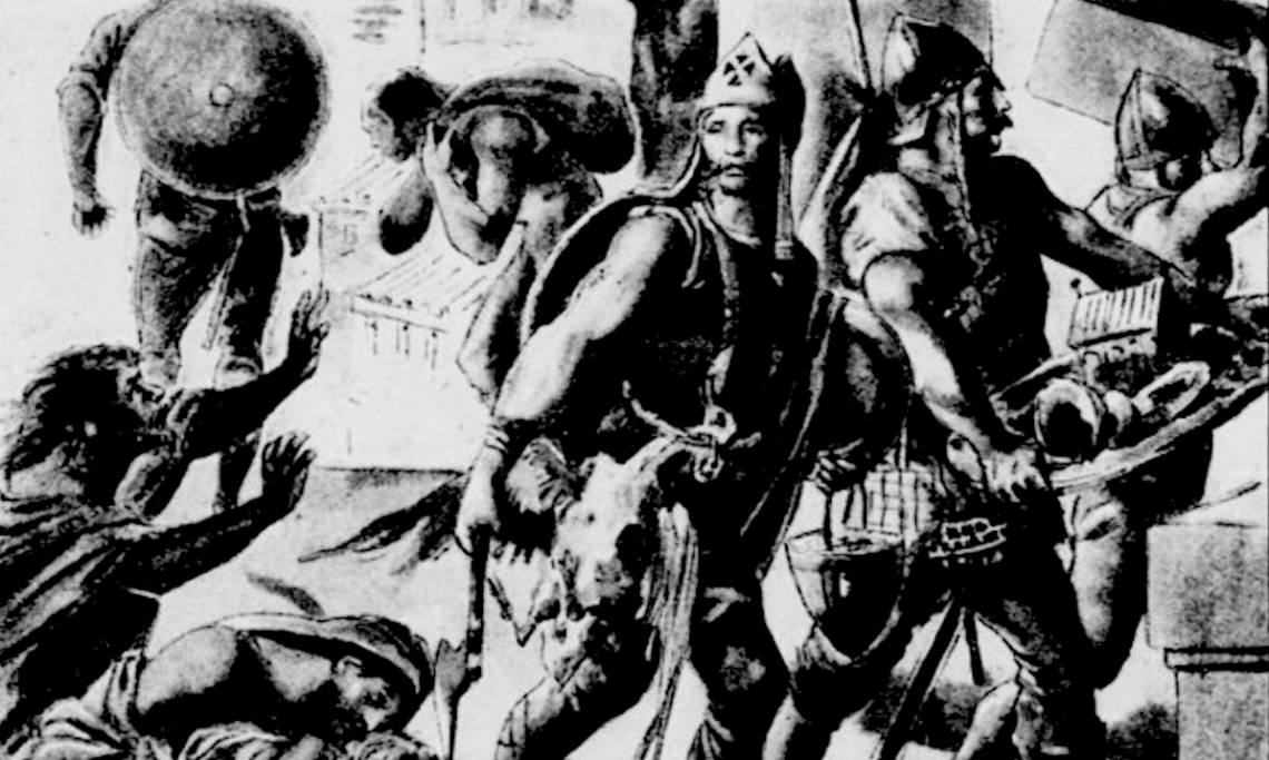 « Le pillage », illustration des Rois de mer, roman autour des Vikings de Léon Cahun, 1890 - source : Gallica-BnF