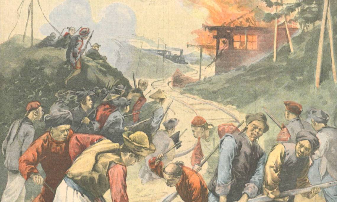 La révolte des paysans chinois, les « Boxers », en pleine page dans Le Petit Parisien, 1900 - source : RetroNews-BnF