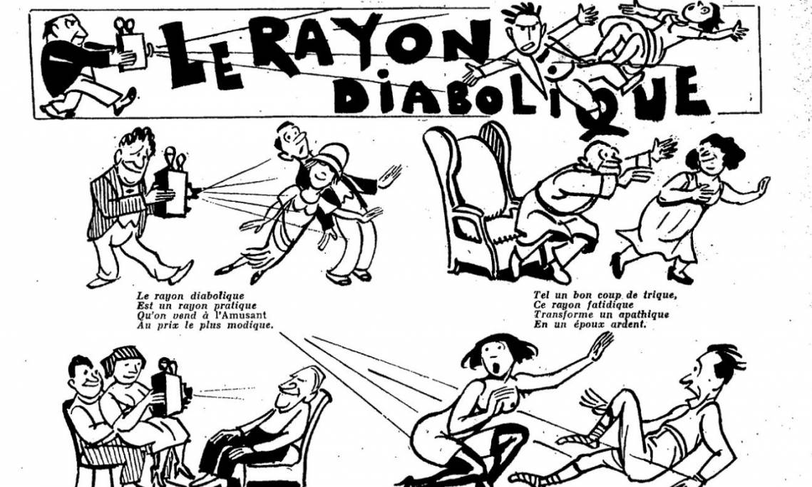 Possibles effets du « rayon diabolique », prétendue arme de destruction massive qui effraya un temps la presse hexagonale, Le Journal Amusant, 1924 - source : RetroNews-BnF