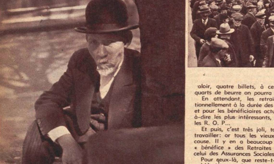 Un homme âgé sur une berge de Paris, Regards, 3 juin 1937 - source : RetroNews-BnF
