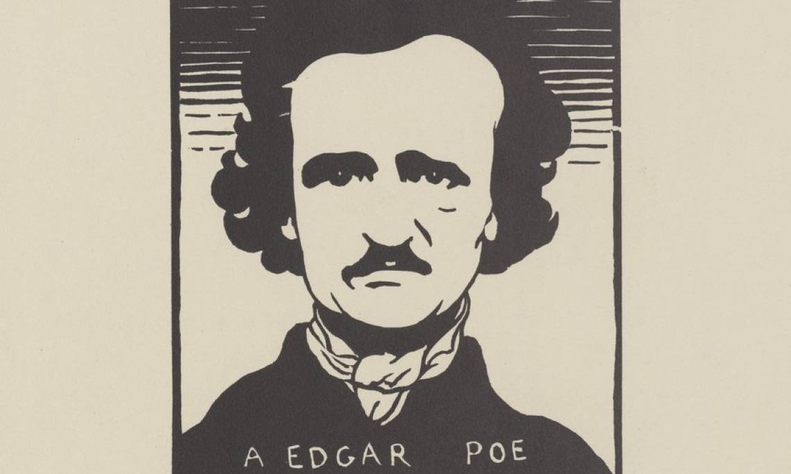 « A Edgar Poe », estampe de Félix Vallotton, 1894 - source : Gallica-BnF