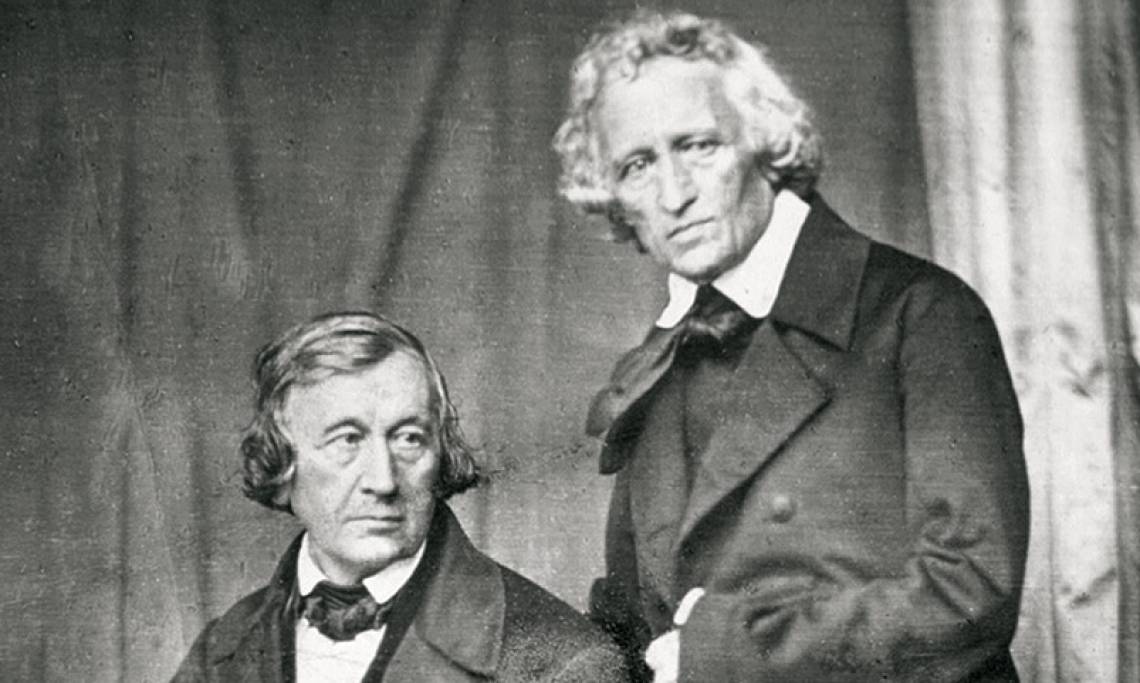 Les écrivains Wilhelm et Jacob Grimm, daguérréotype de 1847 - source : WikiCommons