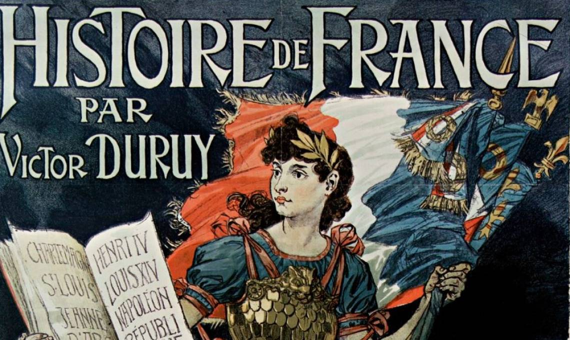 Affiche promotionnelle pour la réédition de l'Histoire de France de Victor Duruy, 1894 - source : Gallica-BnF