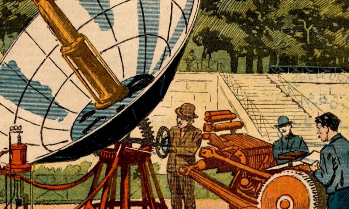 "L'utilisation de la chaleur solaire", Une du Petit inventeur, 1927 - source : Gallica-BnF