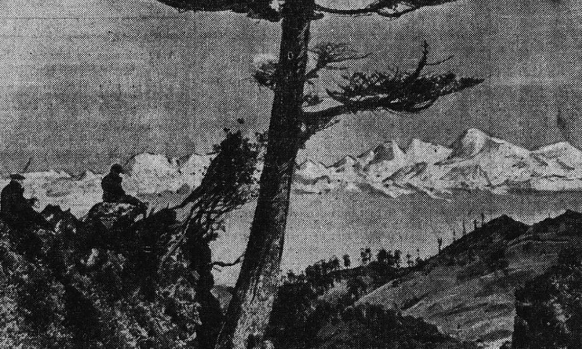Panorama du massif de l'Everest, Le Matin, 1933 - source : RetroNews-BnF