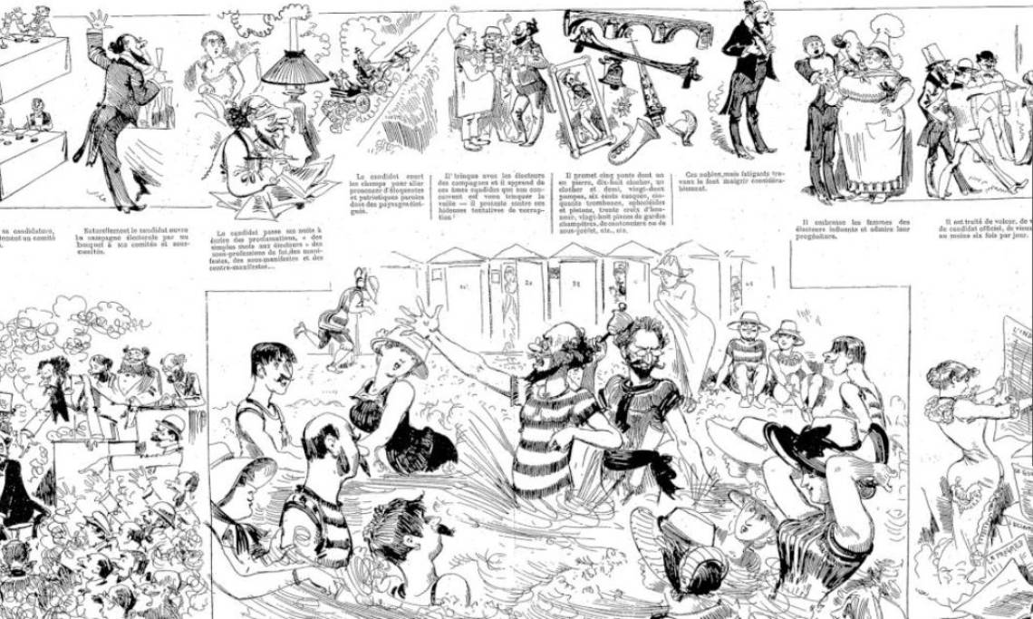 « La grande épidémie de fièvre électorale », La Caricature, 1881 - source : RetroNews-BnF