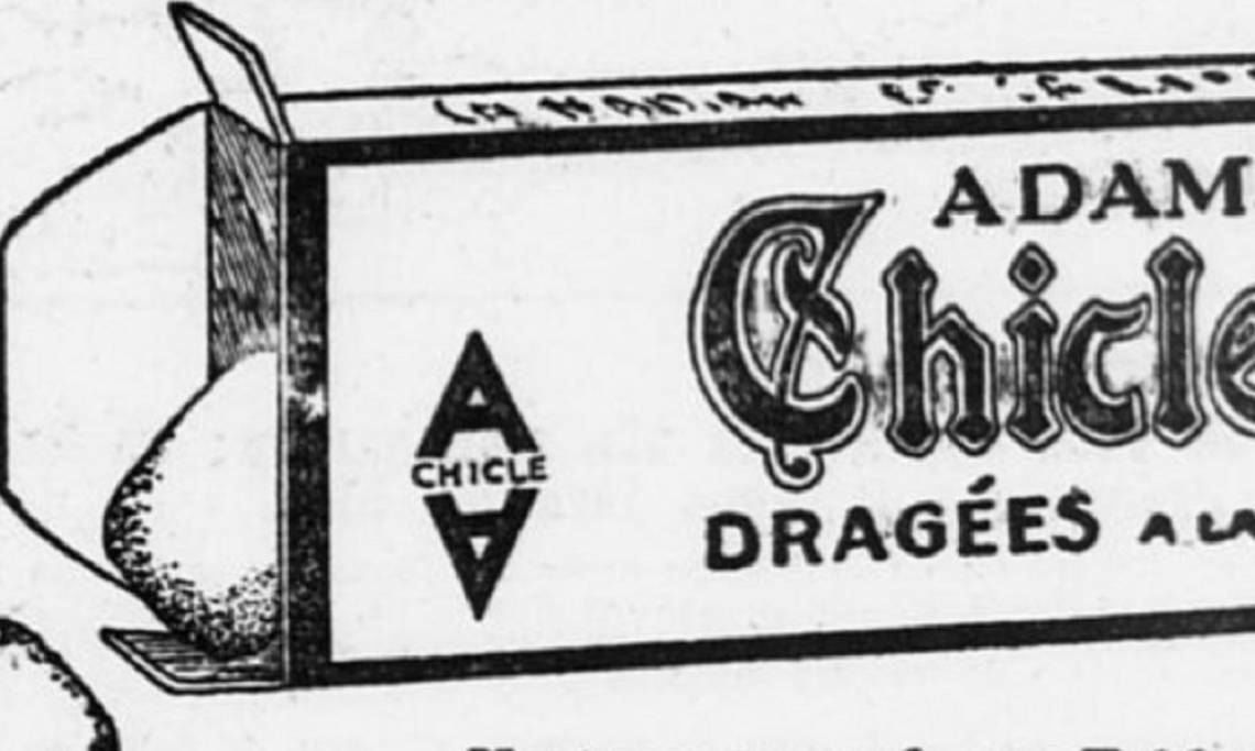 Publicité en faveur des chewing-gums Adams, L'Ouest-Eclair, 1919 - source : RetroNews-BnF