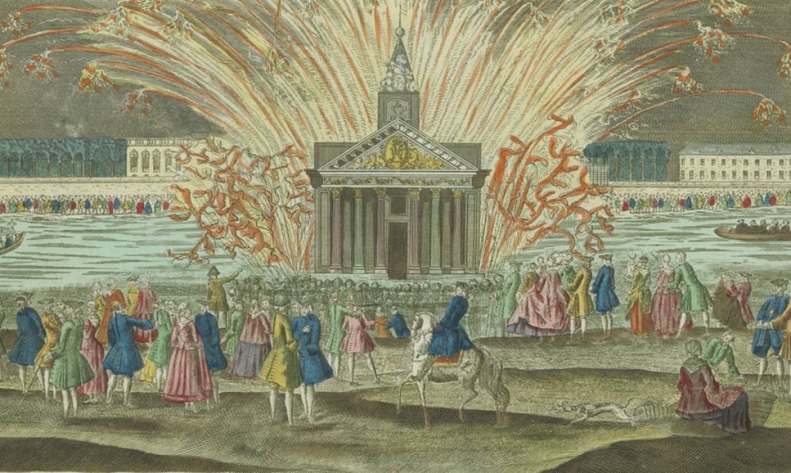 Le feu d'artifice meurtrier à la suite du mariage du dauphin de France, futur Louis XVI, 1770, estampe - source : Gallica-BnF 