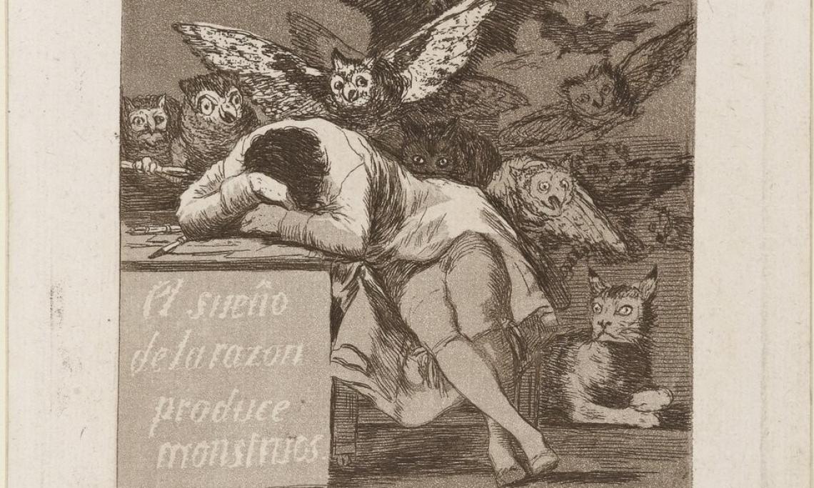  Francisco de Goya, « Le sommeil de la raison engendre des monstres ». Source : Gallica - BnF
