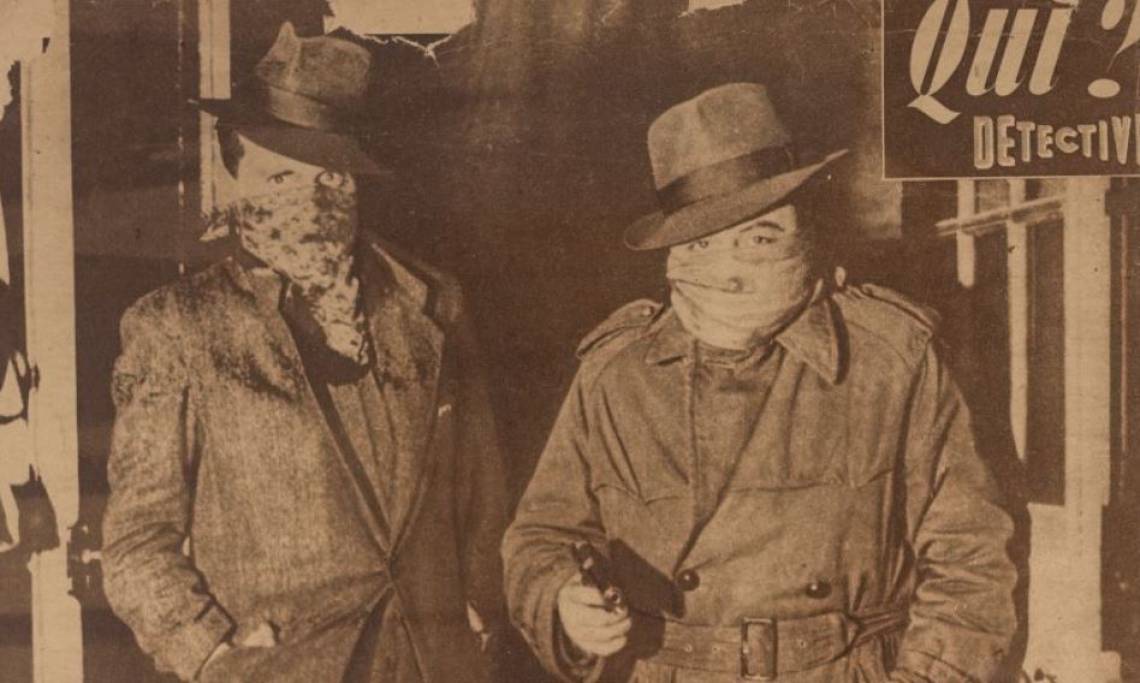 « Le crime ne paie pas », page de Qui? consacrée aux « bandits masqués de Toulon », 1947 - source : RetroNews-BnF