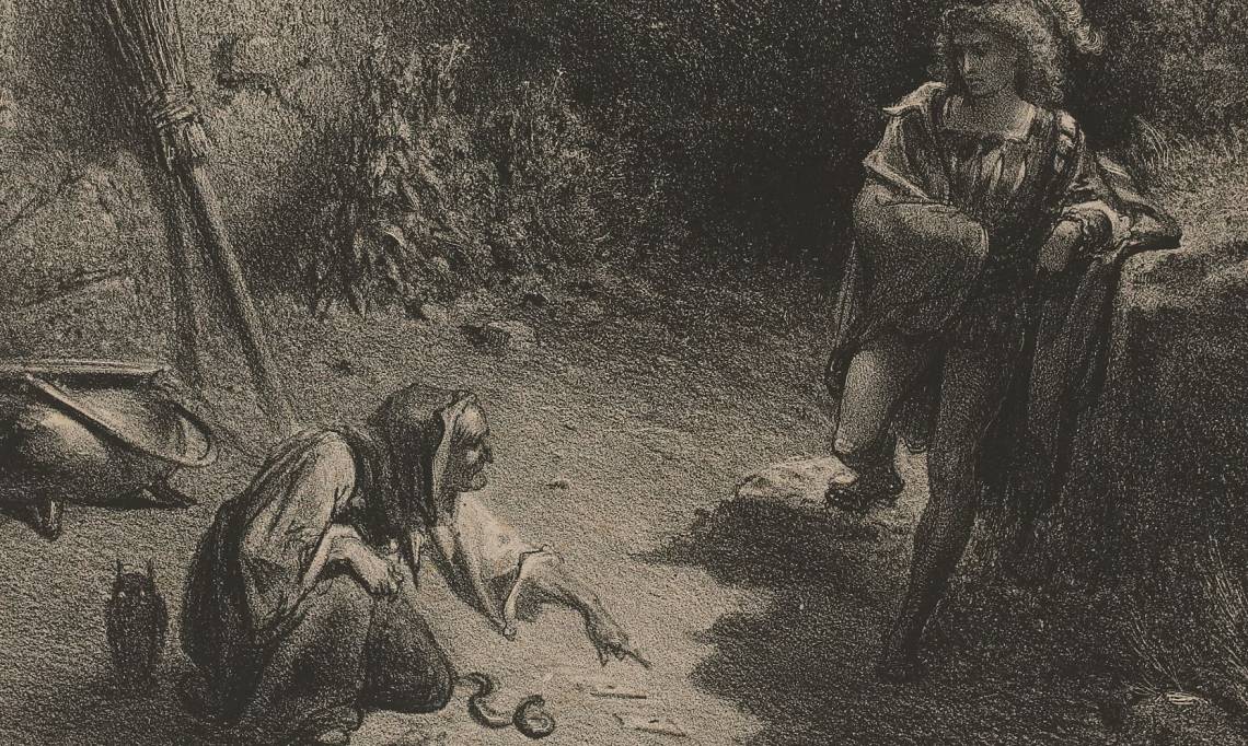 « La Sorcière », estampe de Gustave Doré, 1862 - source : Gallica-BnF