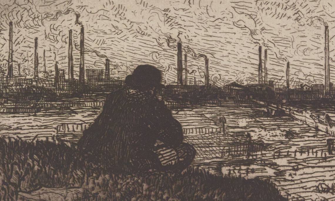 « Les usines », estampe de J.-E. Laboureur, 1902 - source : Gallica-BnF