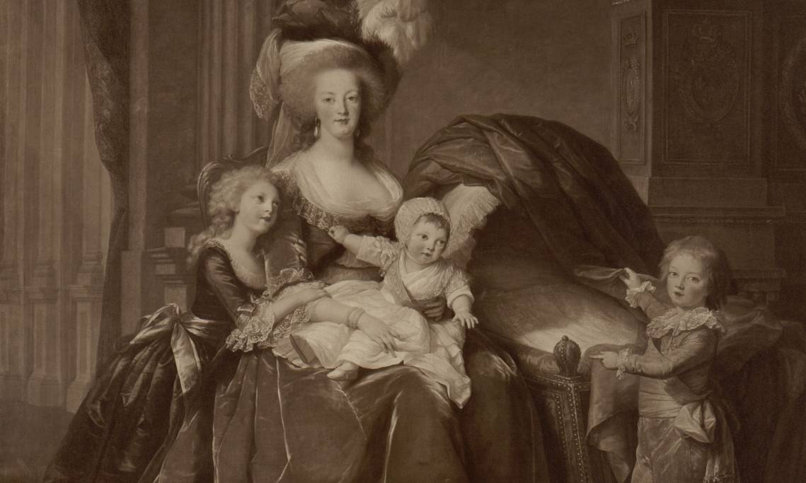 Marie-Antoinette et ses enfants, tableau de Louise-Élisabeth Vigée Le Brun, circa 1780 - source : Gallica-BnF