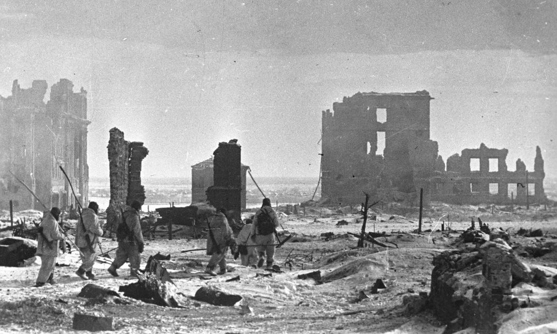 Stalingrad libérée par l'Armée Rouge, le 2 février 1943 - source : RIAN Archive-WikiCommons