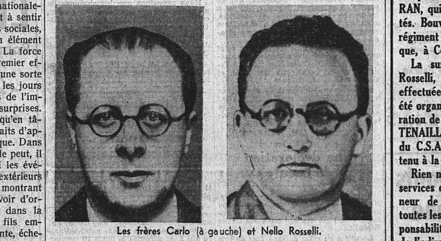 Les frères Carlo (à gauche) et Nello Rosselli. Source : RetroNews - BnF