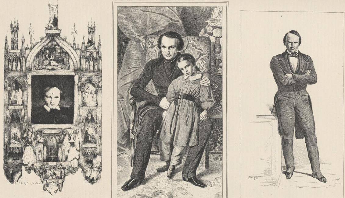 Trois illustrations représentant Victor Hugo jeune, Le Monde Illustré, mai 1885 - source : Gallica-BnF