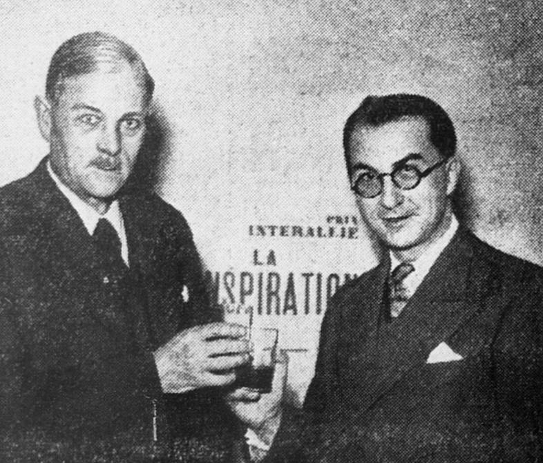 Paul Nizan (à droite) célébré par le prix Interallié pour « La Conspiration », L'Ouest-Éclair, 1938 - source : RetroNews-BnF