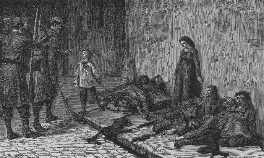 Illustration du recueil L’Année terrible de Victor Hugo par Léopold Flameng, 1879 – source : Gallica-BnF