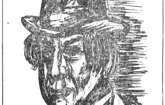 Caricature de l'auteur Arthur Machen par Edmund Duffy, 1922 - source : Library of Congress-Domaine Public