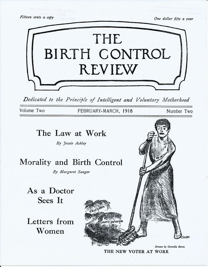 Couverture de la Birth Control Review de Margaret Sanger, février-mars 1918 - source : Domaine Public