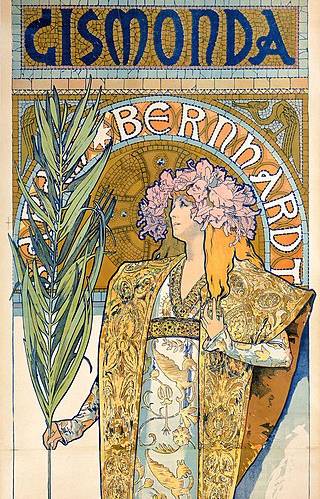 Affiche pour « Gismonda », Alfons Mucha, 1894 - source : WikiCommons